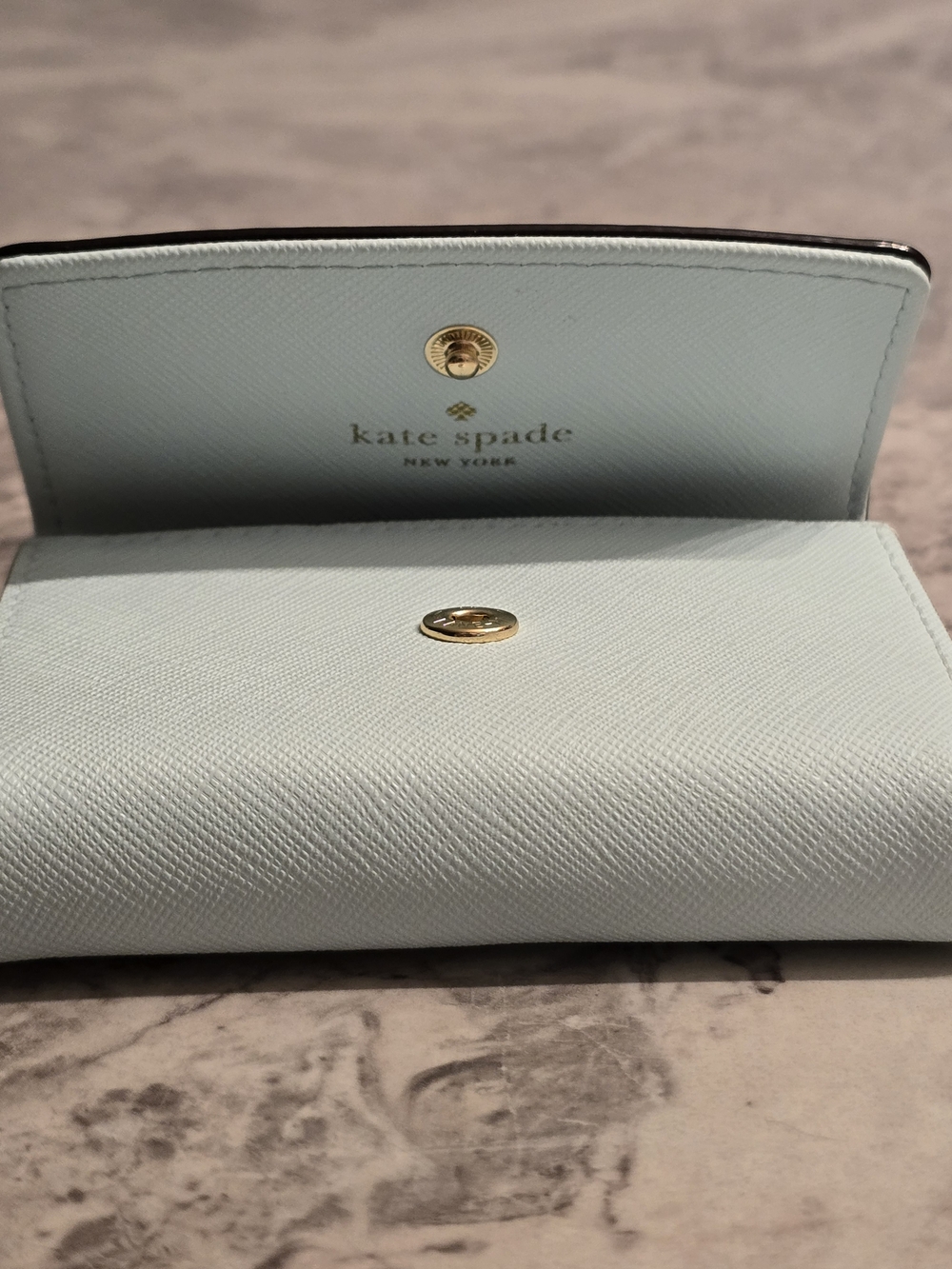 Kate Spade New York Light Blue Saffiano Leather Wallet - Picture 7 of 10